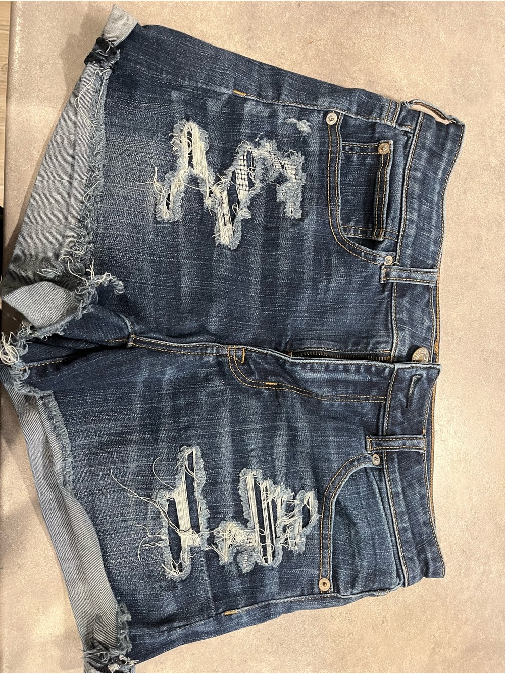 American Eagle Outfitters Dark Blue Denim Shorts